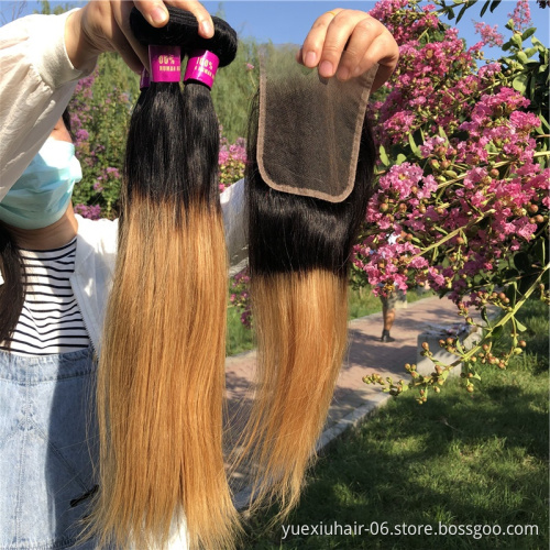 100%cuticle aligned raw Virgin  Remy cheap brazilian Human Hair  Extensions bundles with closure frontal vendor
